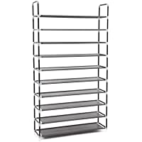 SONGMICS Zapatero de 10 Niveles Organizador- Capacidad para 50 Pares de Zapatos- para Salón- Guardarropa y Vestíbulo…